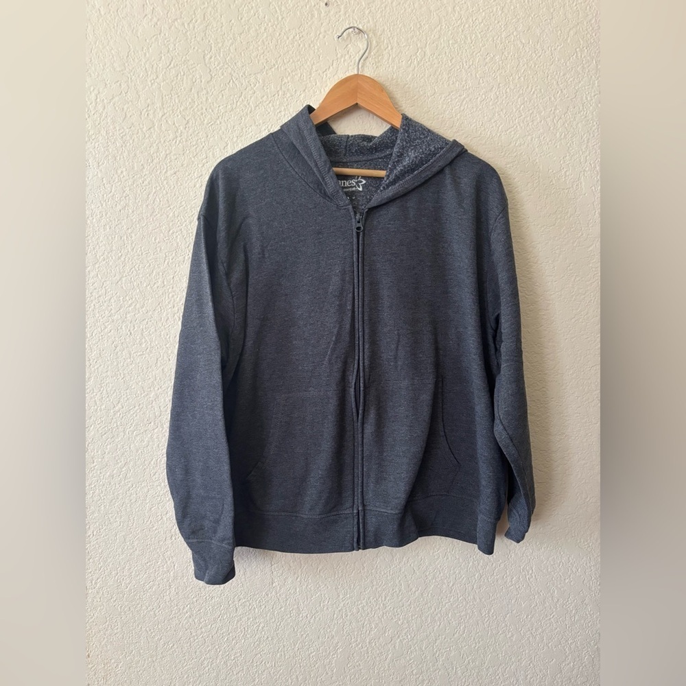 Hanes Dark Gray Full-Zip Hoodie